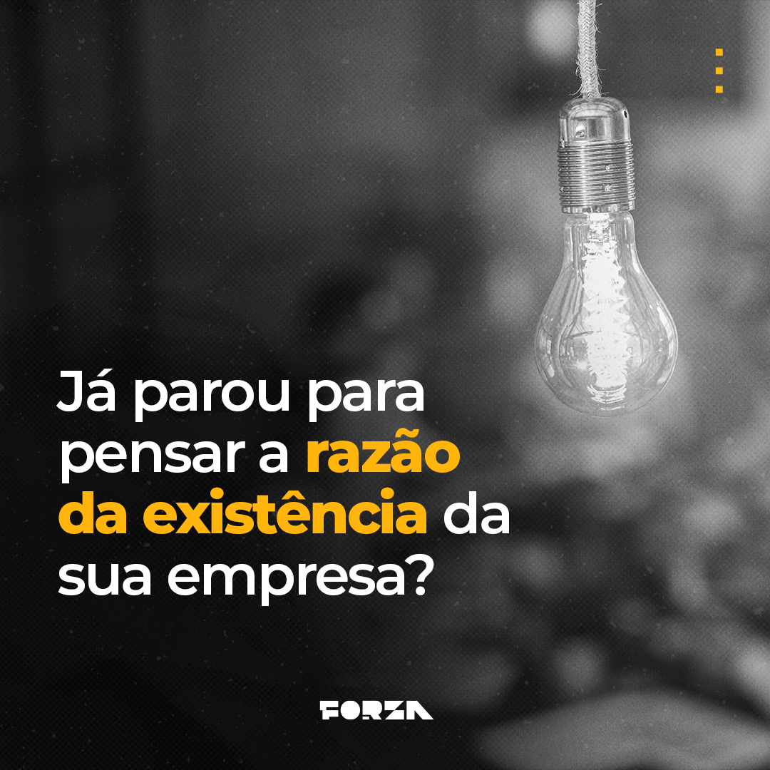 Já parou para pensar a razão da existência da sua empresa?